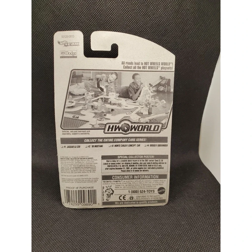 Hot Wheels 2001 Company Cars Series 4/4 DODGE SIDEWINDER Burgundy -1:64 3SP
